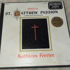 Bach St. Matthew Passion complete Ferrier Richmond / London BA-43001 3 LP Box