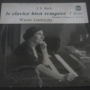 Bach The Well Tempered Clavier Preludes Fugues 17-34 Landowska RCA ‎630476 lp EX