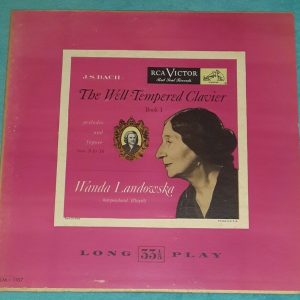 Bach The Well-Tempered Clavier Preludes & Fugues 9-16 Landowska RCA LM 1107 LP