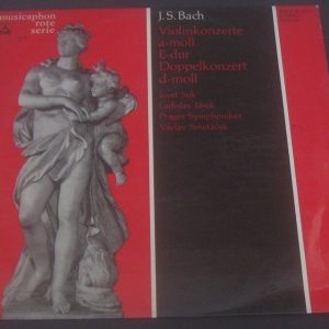 Bach : Violin concertos Jasek / Suk / Smetacek Musicaphon BM 30 SL 1219 LP EX