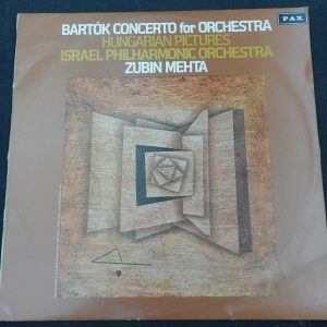 Bartok Concerto For Orchestra / Hungarian Pictures Mehta ‎ PAX ( Decca SXL ) lp