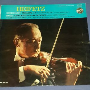 Beethoven Kreutzer Bach Concerto Heifetz Brooks Smith RCA 630.628 LP 1962 ED1