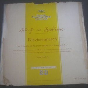 Beethoven Piano Sonatas 17 & 18 Kempff – Piano DGG LPM 18056 TULIPS LP 50’s