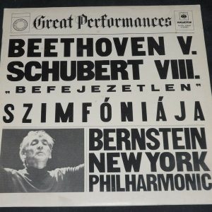 Beethoven Symphony No. 5 Schubert Symphony No. 8 Bernstein CBS Hungaroton lp ex