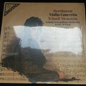 Beethoven – Violin Concerto  Yehudi Menuhin Kurt Masur Angel DS 53890 LP EX