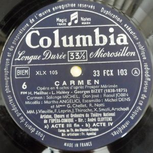 Bizet ‎- Carmen   Cluytens   Columbia 33 FCX 101 à 103 3 LP Box  France 50’s