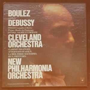Boulez Conducts Debussy Columbia D3M 32988 3 lp Box EX