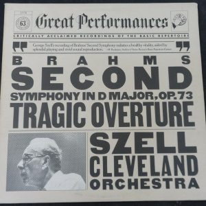 Brahams : Second Symphony / Tragic Overture Szell CBS 37776 lp ex