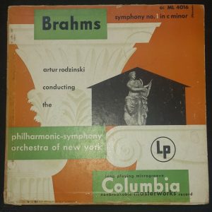 Brahms ‎- Symphony No. 1  Rodzinski  Columbia ‎Blue label ML 4016 lp