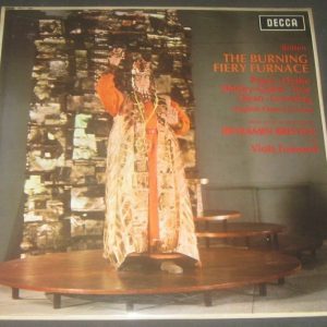 Britten The Burning Fiery Furnace  Pears / Shirley-Quirk / Britten Decca LP EX