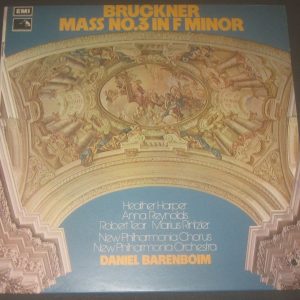 Bruckner Mass No 3 Barenboim Harper HMV ASD 2836 LP EX