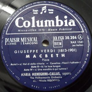 Callas ‎- Les Héroïnes De Verdi  Columbia ‎– FCX 30204 lp France