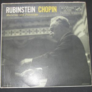 Chopin Mazurkas and Polonaises Rubinstein – Piano . RCA LM 2049 lp 1956
