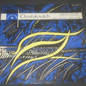 Chostakovitch Poemes Hebraiques Symphonie 9 GAOUK DORLIAK  LDX A 8219 LP