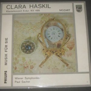 Clara Haskil – Mozart Piano Concerto Paul Sacher  Philips G 05335 R 10″ LP EX