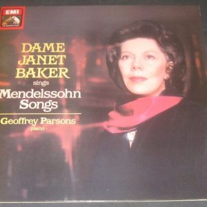 DAME JANET BAKER – Sings Mendelssohn Songs / Geoffrey Parsons  HMV ASD 4070 lp