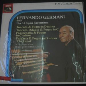 FERNANDO GERMANI  Plays  Bach Organ Favourites  HMV EMI SXLP 30274 lp