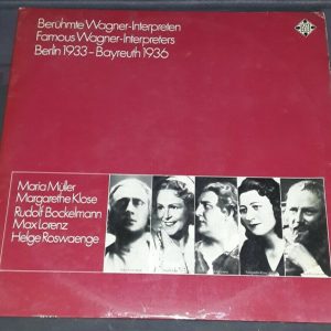 Famous Wagner-Interpreters Muller  Klose  Bockelmann  Telefunken  2 LP
