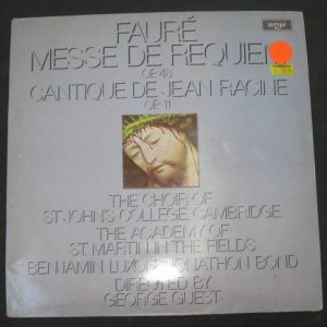 Faure – Messe de Requiem / Cantique de Jean Racine Racine Guest Argo ZRG 841 lp