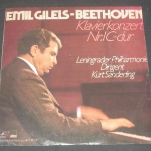 GILELS – Beethoven : Piano Concerto No.1  / Sanderling  EURODISC lp