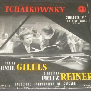 GILELS / REINER : TCHAIKOVSKY – Piano Concerto No. 1 RCA 630346 ( LM 1969 ) lp