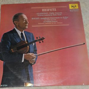Glazunov Violin Conc Mozart Heifetz Primrose Hendl Solomon RCA LM 2734 lp ED1 EX