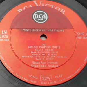 Grofe – Grand Canyon Suite  Copland – El Salon Mexico Fiedler RCA LM-1928 LP EX