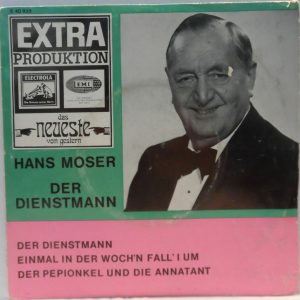 Hans Moser – Der Dienstmann 7″ EP Germany Vocal Pop 1958 Electrola