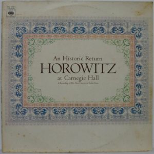 Horowitz – At Carnegie Hall 1965 An Historic Return 2LP Set Bach Busoni Chopin