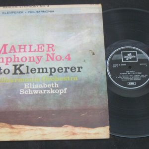 Klemperer / Schwarzkopf / Mahler Symphony No .4 Columbia SAX 2441 Israeli Press