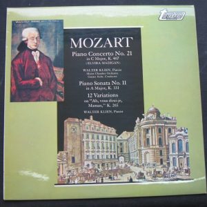 MOZART – Piano Concerto / Sonata Klien , Gunter Kehr Turnabout lp