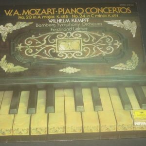 MOZART – Piano Concertos No 23 & 24 KEMPFF / LEITNER DGG 2535204 LP  EX