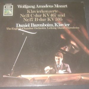 MOZART Piano Concertos Nos 21 & 27 Barenboim EMI Electrola C 063-01 864 LP EX