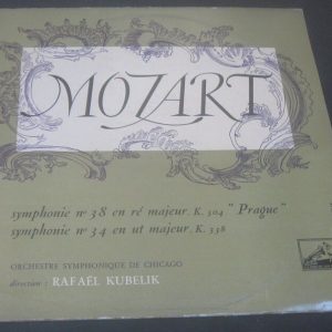 MOZART symphony No. 38 / 34  RAFAEL  KUBELIK VOIX DE MAITRE FALP 374 lp