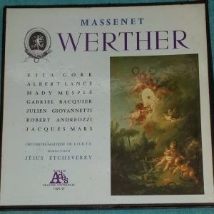 Massenet – Werther  Gorr Lance Etcheverry Ades 7025/27  3 LP Box ED1
