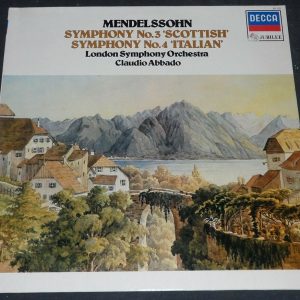 Mendelssohn Symphony No. 3 / 4  Abbado ‎ Decca JB 103 lp EX