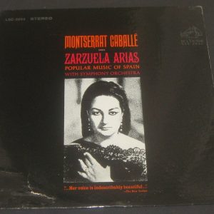 Montserrat Caballe  – Zarzuela Arias  RCA  LSC 2894 LP USA 1966
