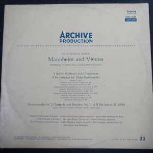 Mozart 5 Italian Notturni Etc Michaels Archive ARC 3121 lp EX