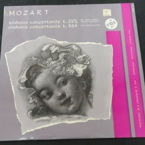 Mozart Sinfonia Concertante  Reinhart Seegelken  Pro Musica Stuttgart  VOX lp ex