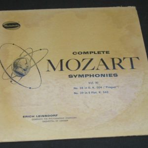 Mozart symphonies No. 38 & 39 Erich Leinsdorf . Westminster lp