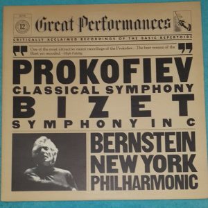 Prokofiev : Classical Symphony  Bizet : Symphony In C Bernstein CBS ‎36725 LP EX