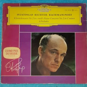 Rachmaninoff / Richter Piano Concerto Preludes DGG LPM 18 596 Tulips LP 1963