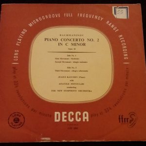 Rachmaninov Piano Concerto No. 2 Fistoulari Katchen Decca LXT 2595 LP ED1