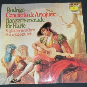 Rodrigo – Concerto Serenade For Harp Behrend Zabaleta DGG 2535 170 lp EX
