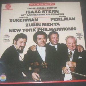 STERN PERLMAN ZUKERMAN MEHTA – Vivaldi Bach Mozart CBS 36692 LP EX