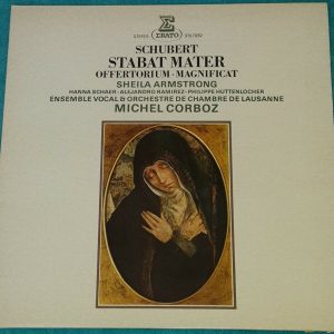 Schubert ‎– Stabat Mater / Offertorium / Magnificat Corboz Erato STU 71262 LP EX