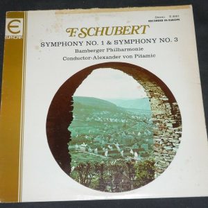 Schubert Symphony No. 1 / 3 Alexander von Pitamic EUPHORIA RECORDS E 2061 lp ex