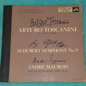 Schubert ‎– Symphony No. 9 Toscanini Andre Maurois RCA LM 1835 USA 1954 LP