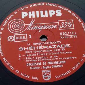Sheherazade – Symphonische Suite Eugene Ormandy Philips ‎ N 02112 L LP 50’s