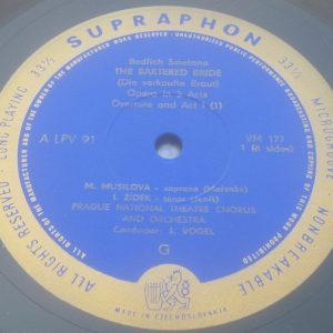 Smetana The Bartered Bride Vogel Supraphon LPV 91-93 ED1  3 LP BOX EX RARE